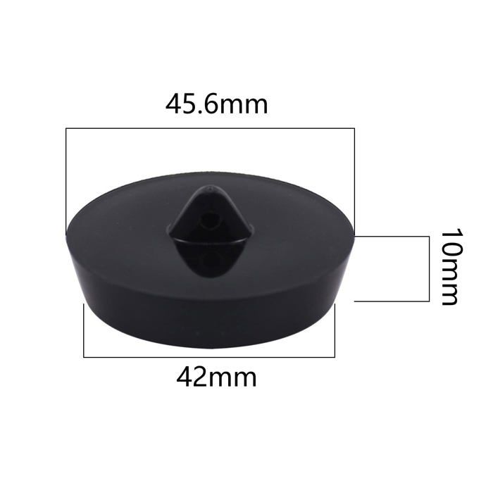 Bouchon d'évier - AIMOONSA - Universel (2 pcs) - Noir - Ø ext 45,6 mm (Ø int 42 mm) - Chaîne 50 cm