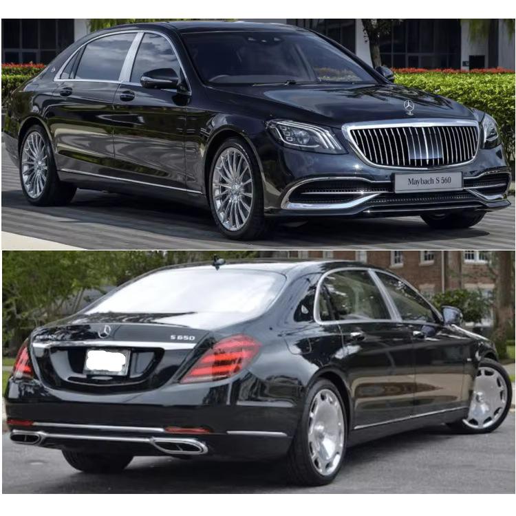 W222 S-Class Front Bumper Grille, Diffuser, and Spoiler Upgrade Kit