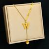 All-match Letter Necklace Cube Pendant Jewelry Accessories Luxurious Fashion Chain  Mother's Day
