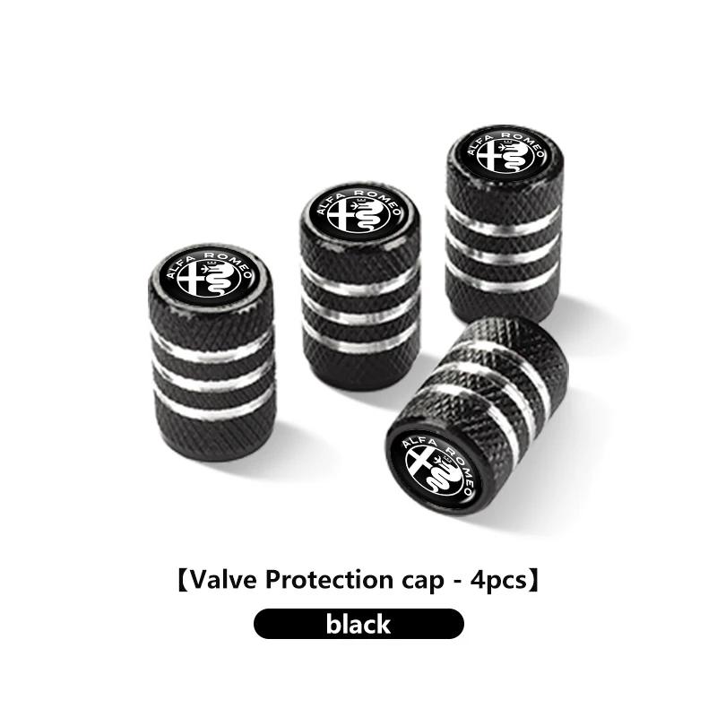 Hub Caps 4Pcs Car LOGO Tire Valve Cap Waterproof Auto Accessories For Alfa Romeo Giulietta GT 159 147 156 Mito Brera Giulia SpidEP3