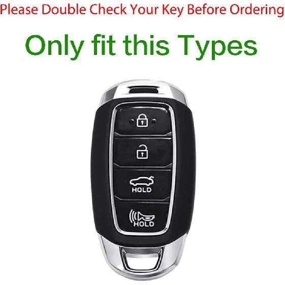 for Hyundai Key Fob Cover, Full Protection Key Fob Case for 2018-2021 2022 2023 Hyundai Santa Fe Kona Venue Palisade Veloster Elantra Accent with