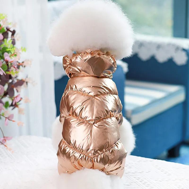 Зимняя теплая одежда для собак для маленьких собак, непромокаемый утолщенный комбинезон для собак, пуховик для собак, одежда для чихуахуа йорков