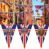Британский флаг коронации короля Карла ручной 90x150см праздничный полиэстеровый баннер