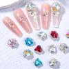 5Pcs Nail Star Shiny Faux Imitation Pearl Rhinestones Crystal Heart/Hexagonal 3D Charms DIY Nail Art