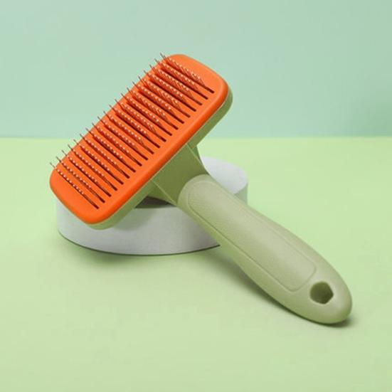 Самоочищающаяся щетка для питомцев, щадящая кожу щетка для груминга кошек для линяющих питомцев