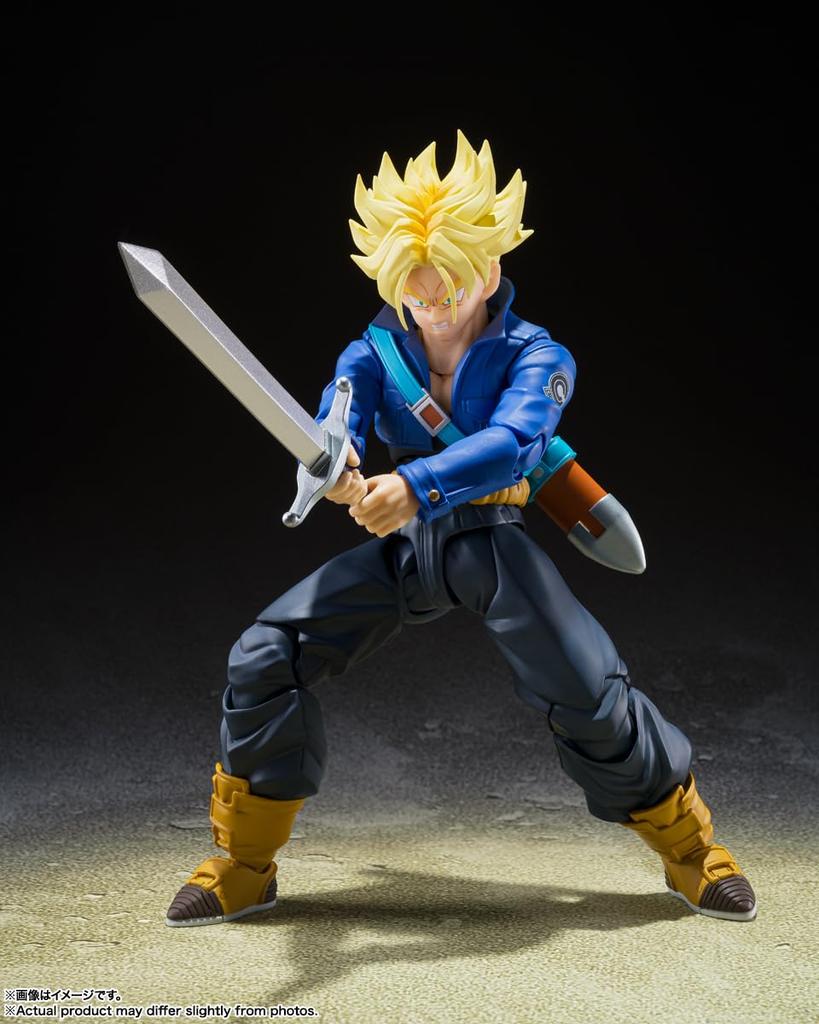 TAMASHII NATIONS Dragon Ball Z Супер Сайян Транкс, 140 мм, ПВХ АБС, Раскрашенная экшн-фигурка S.H.Figuarts - Мальчик Будущего- (Переиздание) приблизительно. &