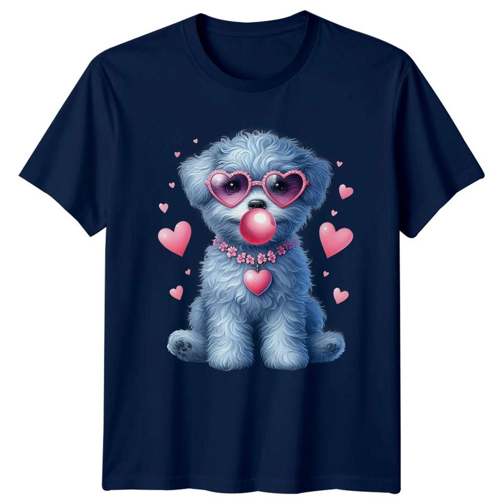 Puppy Dog Heart Sunglasses Bubblegum Animals Dogs Unisexs TShirt Tee Valentines Day
