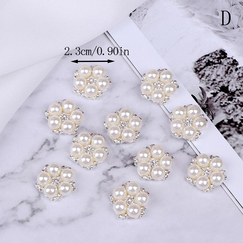 10 шт. жемчужные украшения пуговицы с плоской задней частью декоративные для рукоделия