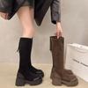 Winter Round Head 2024 Hot Sale Ladies Knee Length Boots Non-slip New Wear Resistant Non-slip Fashion Outdoors Women Shoes