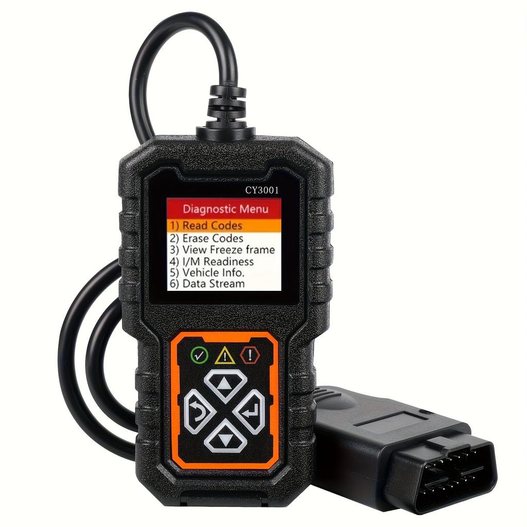 Автомобильный OBD2 сканер кодов Диагностический сканер Считыватель кодов Стереть код неисправности двигателя Считать код Стереть код Тест аккумулятора Индикатор Check Engine Может