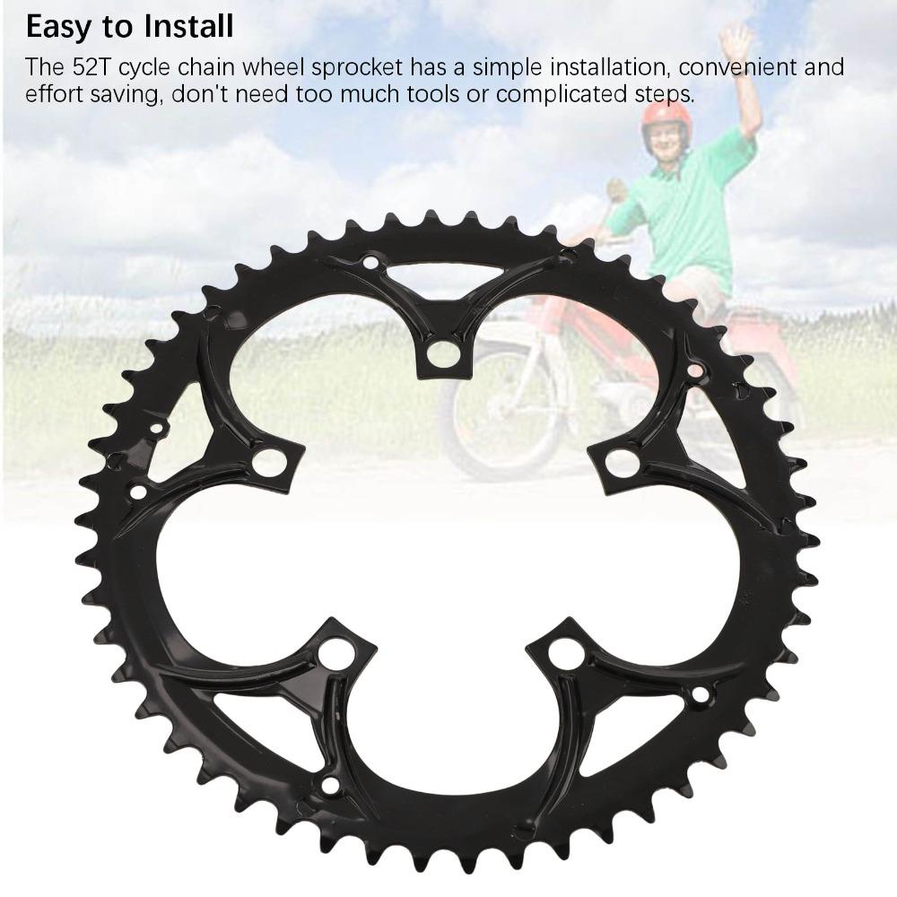 Steel Cycle Chainring 42T/52T Chain Wheel Sprocket for Tongsheng TSDZ‑2/TSDZ‑2B Mid Drive Motor