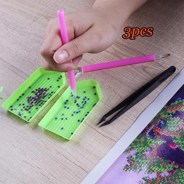 40 шт. 5D LED алмазная живопись наборы крестиков инструменты - алмазная липкая ручка DIY алмазная вышивка аксессуары