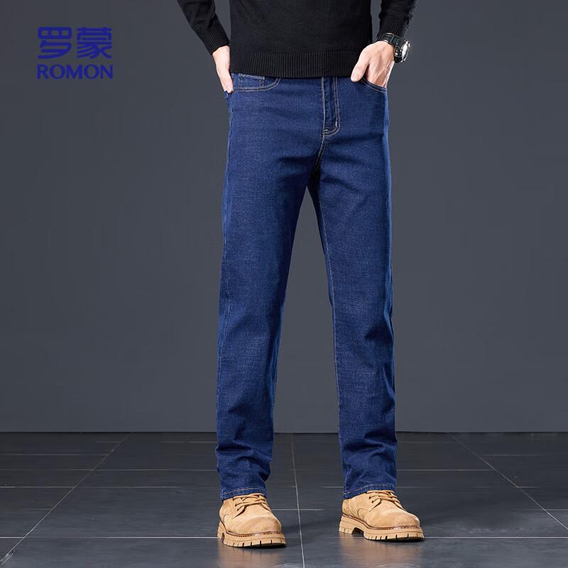 ROMON Мужские джинсы прямого кроя в стиле business casual