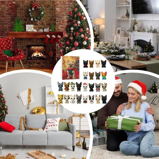 Рождественский адвент-календарь для собак 24 дня акриловое украшение для декора елки праздничный обратный отсчет подарок-сюрприз для детей и любителей собак