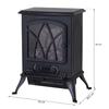 Electric Fireplace with Heating, Electric Fireplace with LED Flame Effect, 1000/2000W Decorative Fireplace, Electric Fireplace Fire Stove, Black