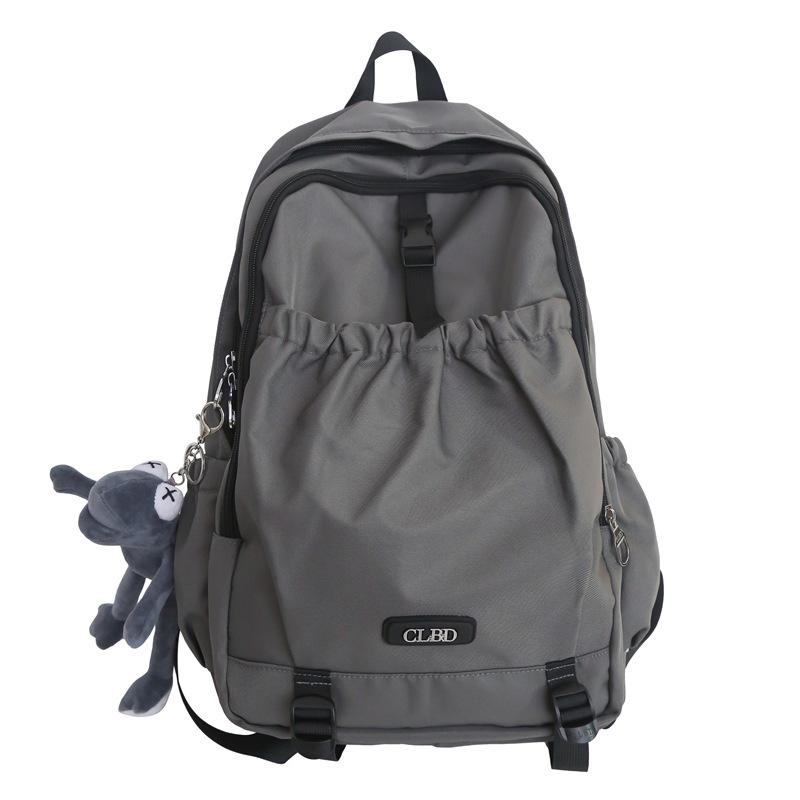 Студенческий школьный рюкзак, однотонный рюкзак большой емкости, рюкзак для старшей средней школы на открытом воздухе