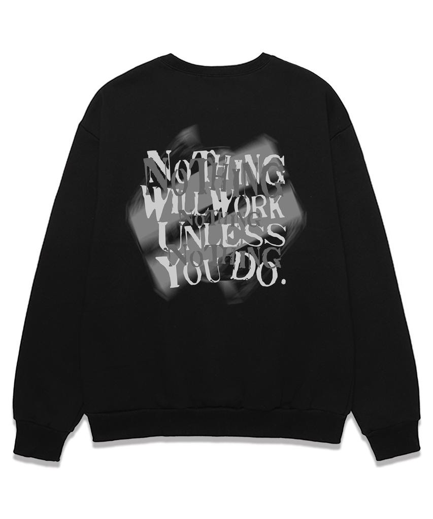 SHIRTER Свитшот Nothing Blur (Sls026) черный (Тип Б)