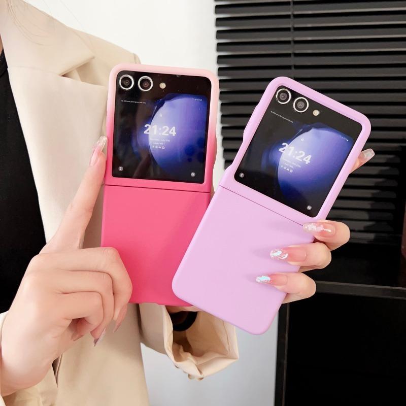 Пластиковый защитный чехол для телефона Samsung Galaxy Z Flip 6 5 Flip6 Flip5 5G с большим окном и твердым корпусом, устойчивый к падению