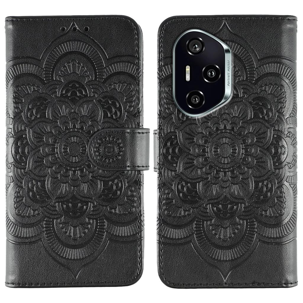 For Honor 400 Case PU Leather Mandala Imprinted Design Wallet Phone Cover