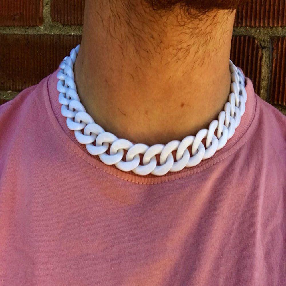 Friendship Gifts Acrylic Collar Choker Gothic Hip Hop Chain Necklace Pendant Punk Choker Hip Hop