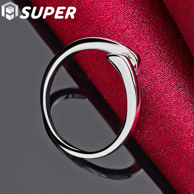 Ювелирные изделия из стерлингового серебра 925 пробы с простым цирконом AAA