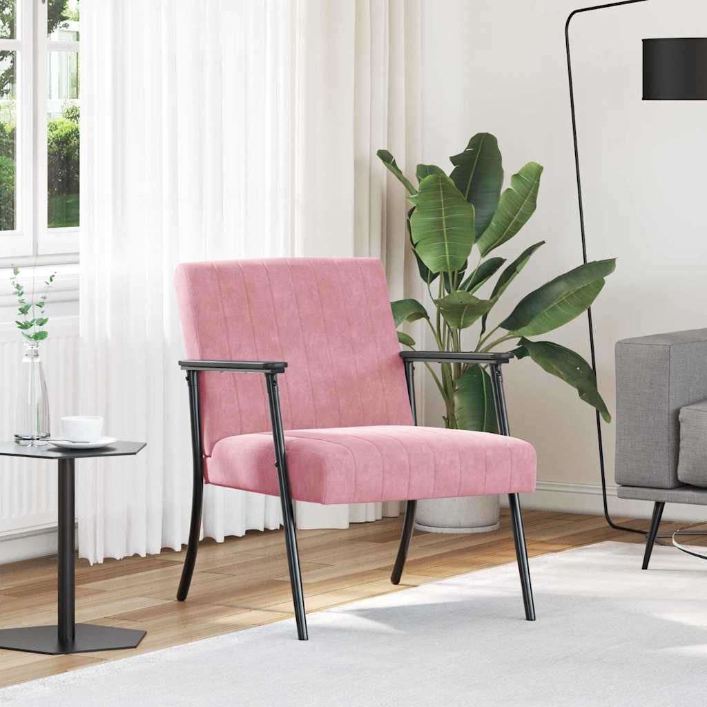 Armchair Pink 59 x 75 x 78 cm Velvet
