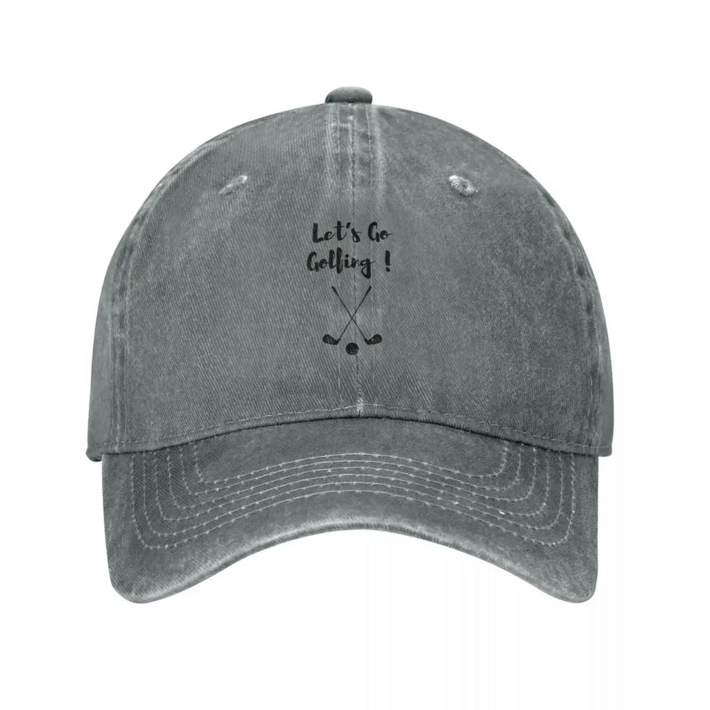 LETS GO GOLFING  golfing design  Plays Golf Baseball Cap Golf Wear Hat Beach golf hat genuine Unisexs Caps Womens