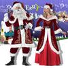 M-6XL Plus Size Couple Christmas Costumes: Men's and Women's Santa Claus Designs