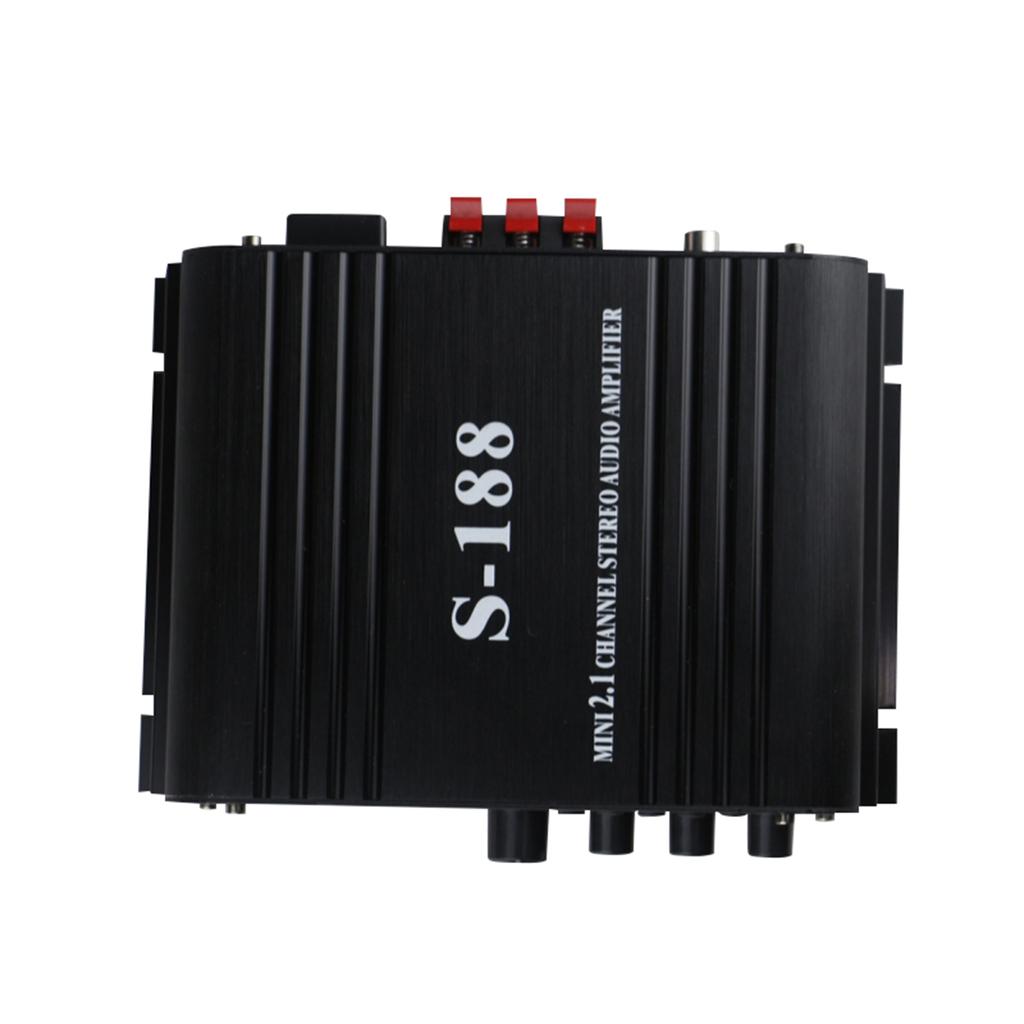 S-188 Мини-усилитель мощности звука, 2,1-канальный цифровой усилитель BT, 40 Вт * 2 + 68 Вт, слот для карты памяти USB