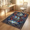 Dragon Phoenix Theme Crystal Velvet Rug Personalized Custom Name Text Soft Floor Mat Home Decor