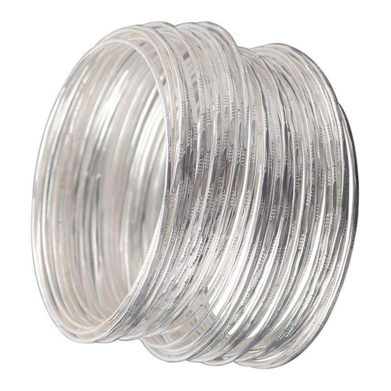 50pack Ethnic Tribal Thin Bracelet Stackable Cuff Bangle Wristband Set