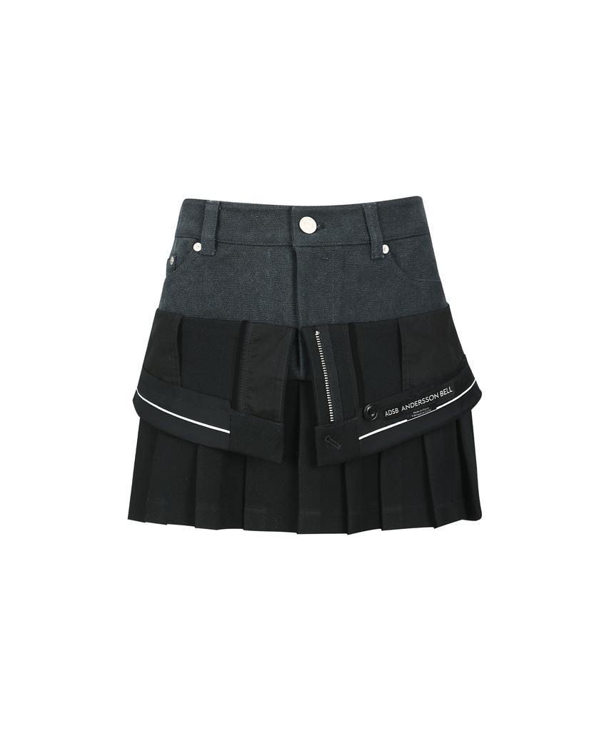 Andersson Bell Inside Out Pleats Skirt Apa844W(Black)