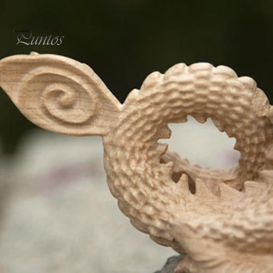 Фигурка китайского дракона из персикового дерева принесет удачу, богатство, резная статуя из натурального дерева, зодиакальный дракон, талисман, скульптура, новогодний орнамент фэн-шуй