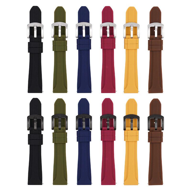 20mm 22mm 24mm 26mm Silicone Watch Strap Quick Release Elastic Rubber Watch Band For Samsung Huawei Xiaomi OPPO Smart Watch Bracelet