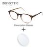 ZENOTTIC Trendy Round Prescription Glasses Progressive Optical Eyewear For Men Women Anti Blue Light Myopia Hyperopia Eyeglasses