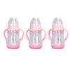 3 шт. бутылочка-непроливайка 240 мл с широким горлышком из силикона, эргономичная, с самозахватом, для новорожденных