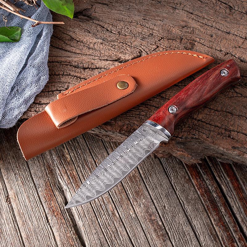 Kitchen Knife Damascus Pattern Imitate Chef Meat Cleaver Fruit Paring Knife