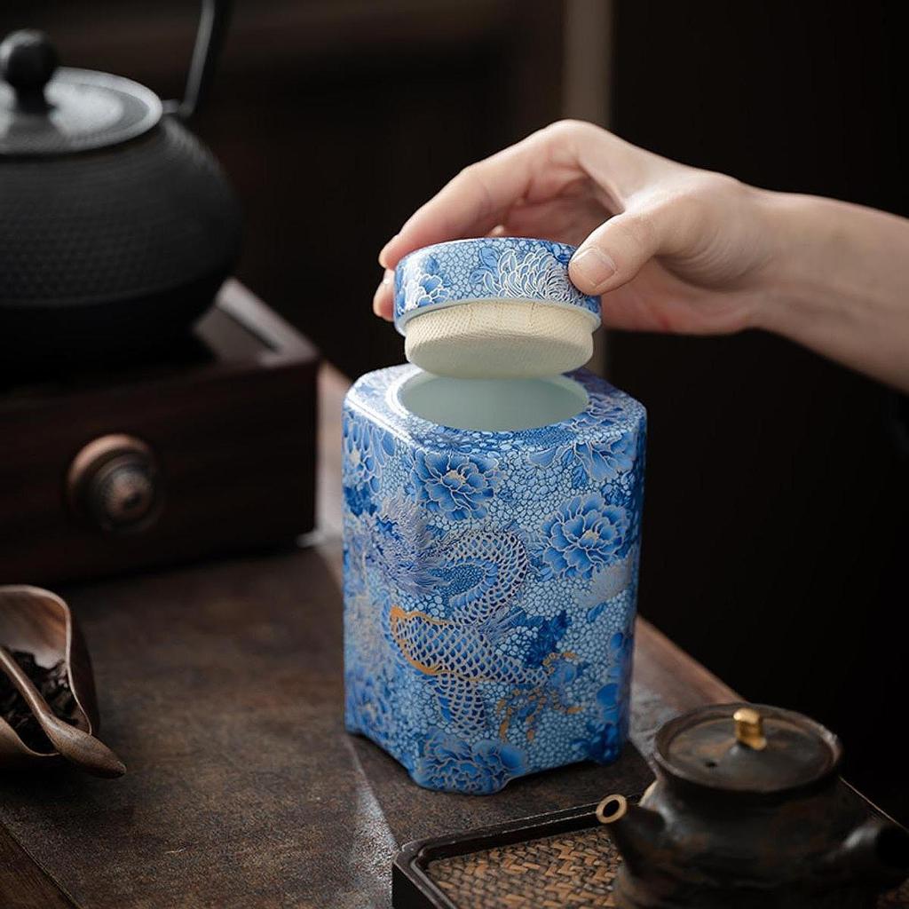 -Тройник -Канистра -Китайская традиционная с крышкой с эффектом памяти для украшения стола, кухни, офиса
