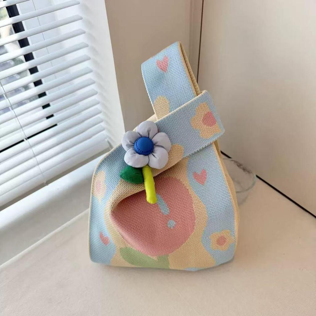 Женская толстая вязаная плетеная сумка-тоут - Подарочная и сувенирная сумочка