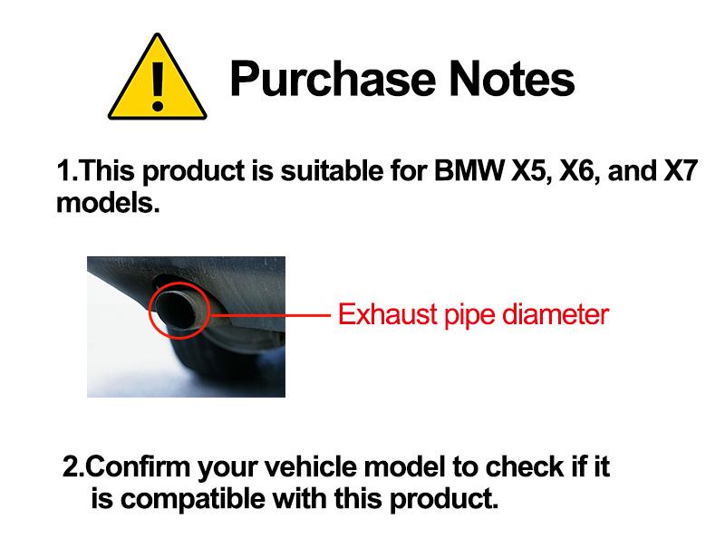 BMW X5 X6 X7 Квадро-насадки на глушитель G05 G06 G07 Двойной выход Насадка на хвост Дополнение