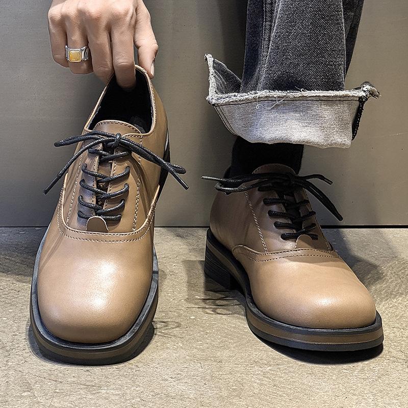 2025 новые мужские ретро повседневные высокие ботинки на толстой подошве, универсальные, на толстой подошве, увеличивающие рост, ботинки Мартин 57012-Q