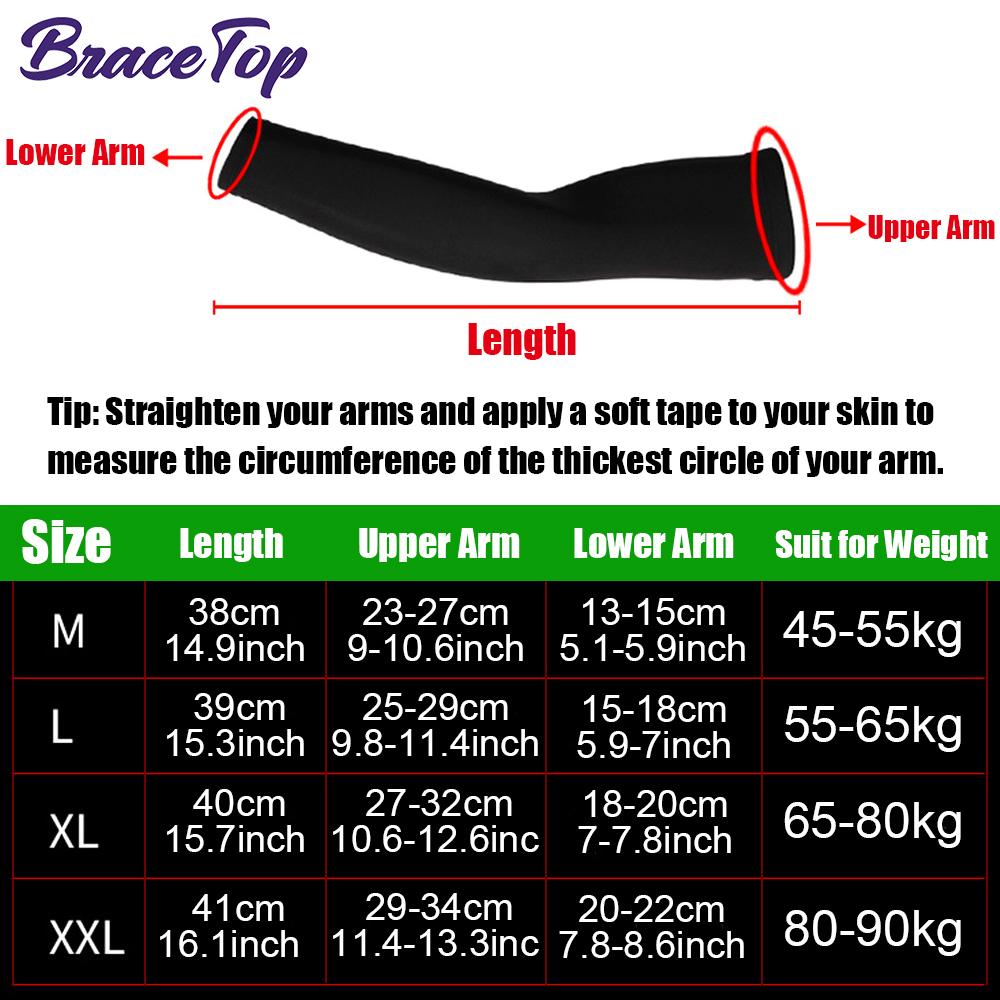 Bracetop 1 пара дышащие быстросохнущие с защитой от УФ-лучей рукава для бега спортивные нарукавники для баскетбола