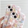 Милый розовый чехол с изображением медведя для iPhone 15 Pro Max / 14 / 13