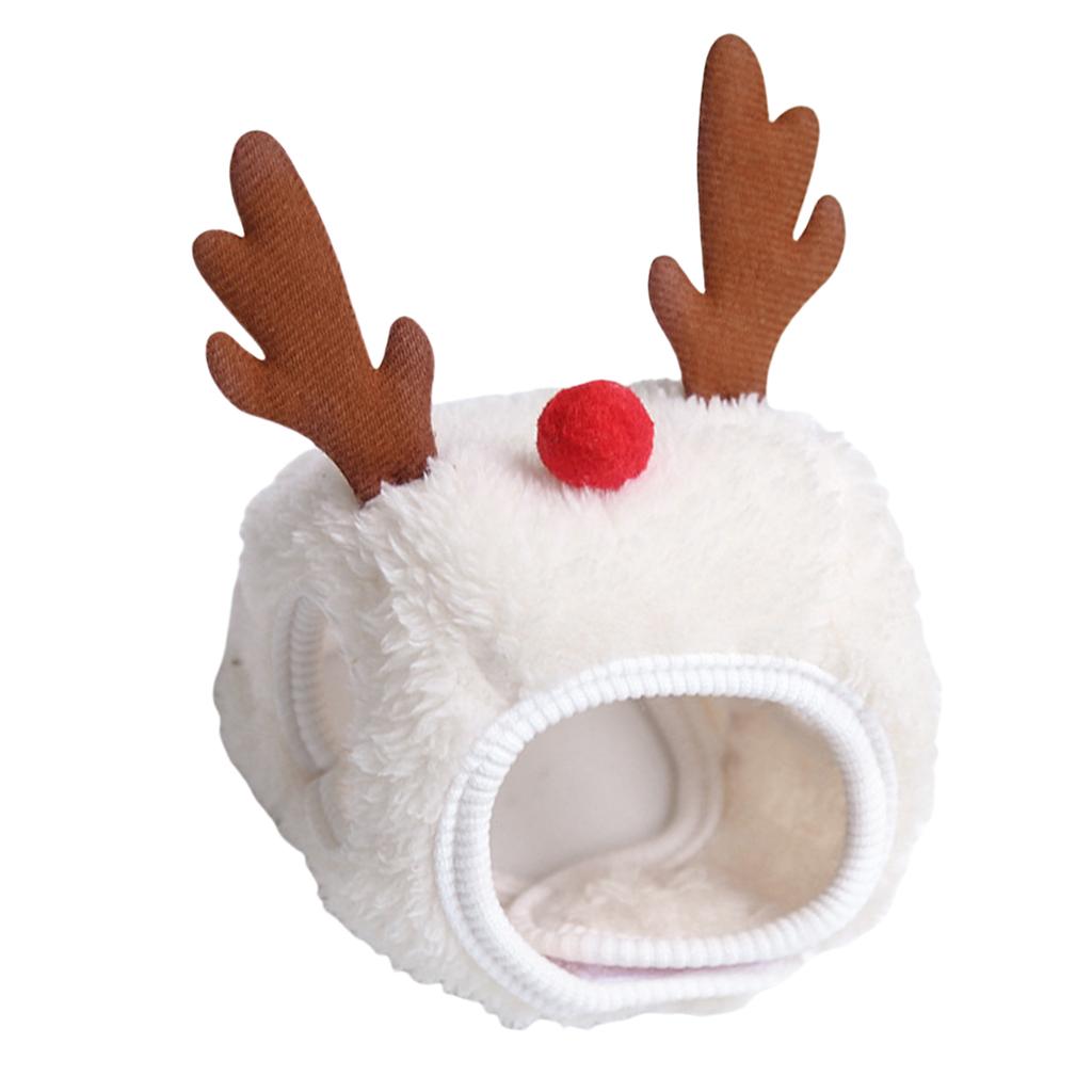 Головной убор в виде оленя на рождественскую елку, шапка для украшения шеи питомца, помпоны в виде оленя и звезды, рождественский головной убор для собак, реквизит для фотосъемки