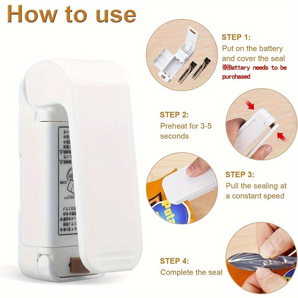1pc Mini Vacuum Food Sealer Machine with Digital-like Operation, Cordless Portable Handheld Device,One-Touch Seal System