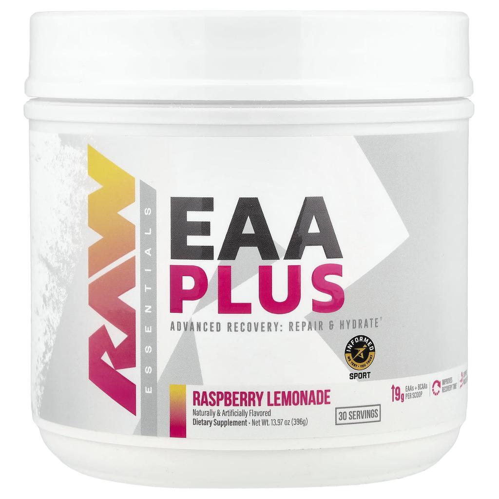 Raw Nutrition Essentials, EAA Plus, Raspberry Lemonade, 396g (13.97oz)