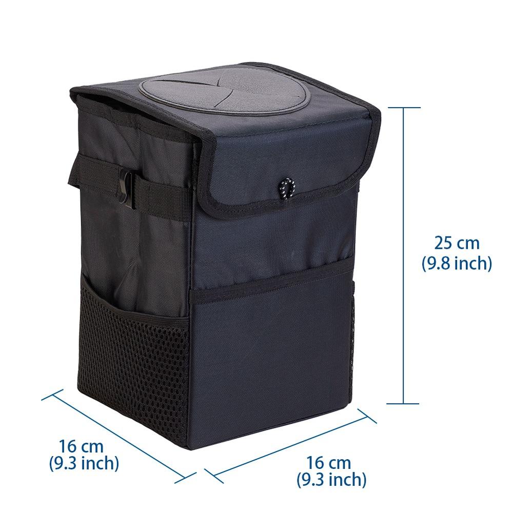 Портативный автомобильный мусорный бак Organizar Мусорный мешок Мусорное ведро Мусорное ведро Премиум герметичный контейнер Подвесной