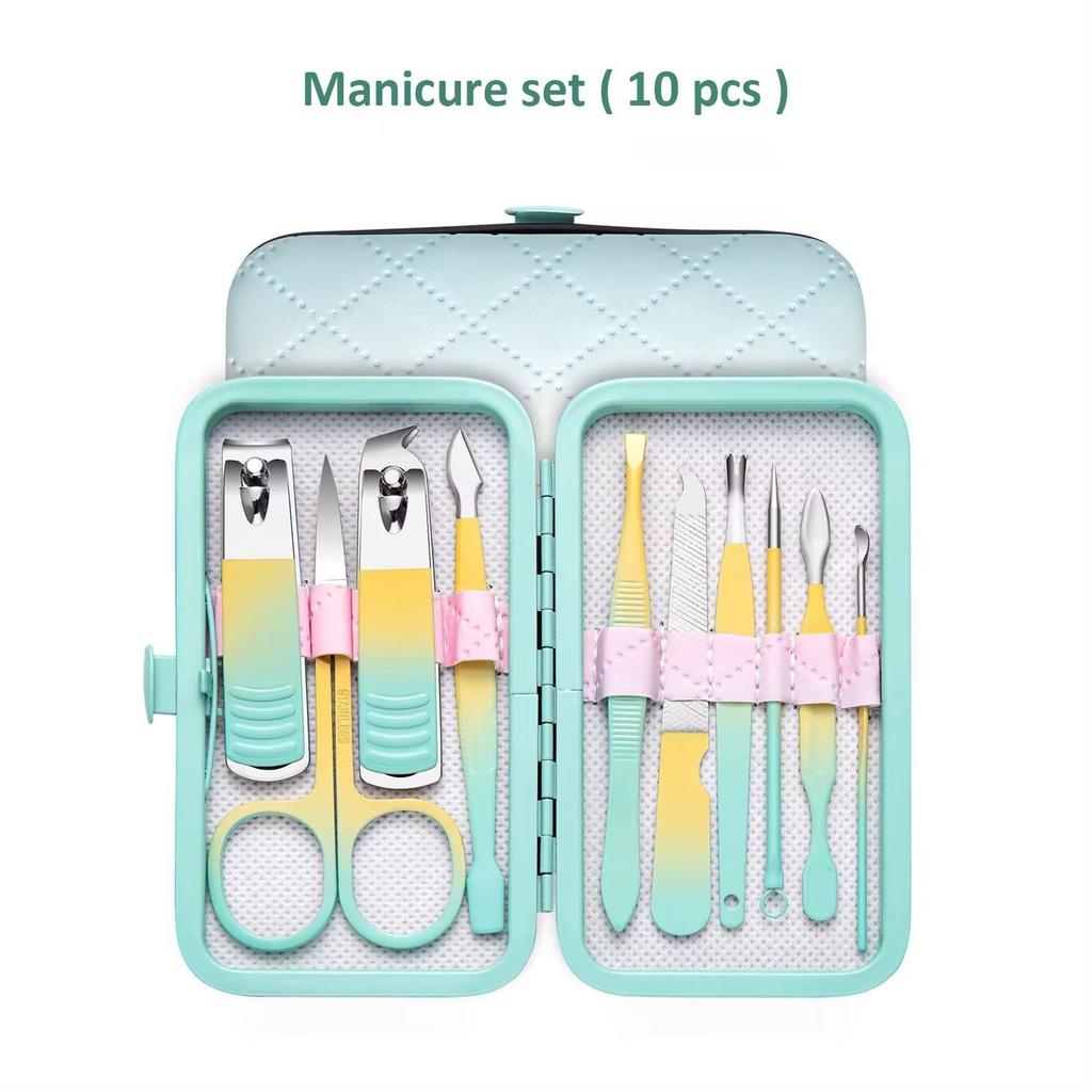 7/10/12/18 Pieces Brand New Gradient Colour Nail Clipper Set, Stainless Steel Manicure Tools Pedicure Tools, Men Women Personal Beauty Care Tools