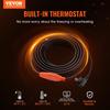 Pipe Heating Cable 9m 23W/m Heat Tape for Pipes with Built-in Thermostat