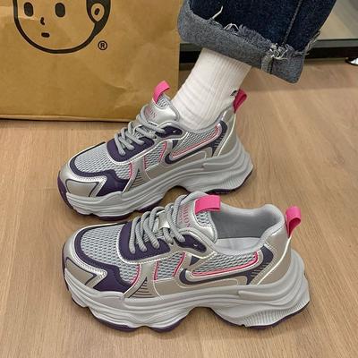 Папины кроссовки женские весенне-осенние новые универсальные студенческие легкие кроссовки на толстой подошве из сетки дышащие женские